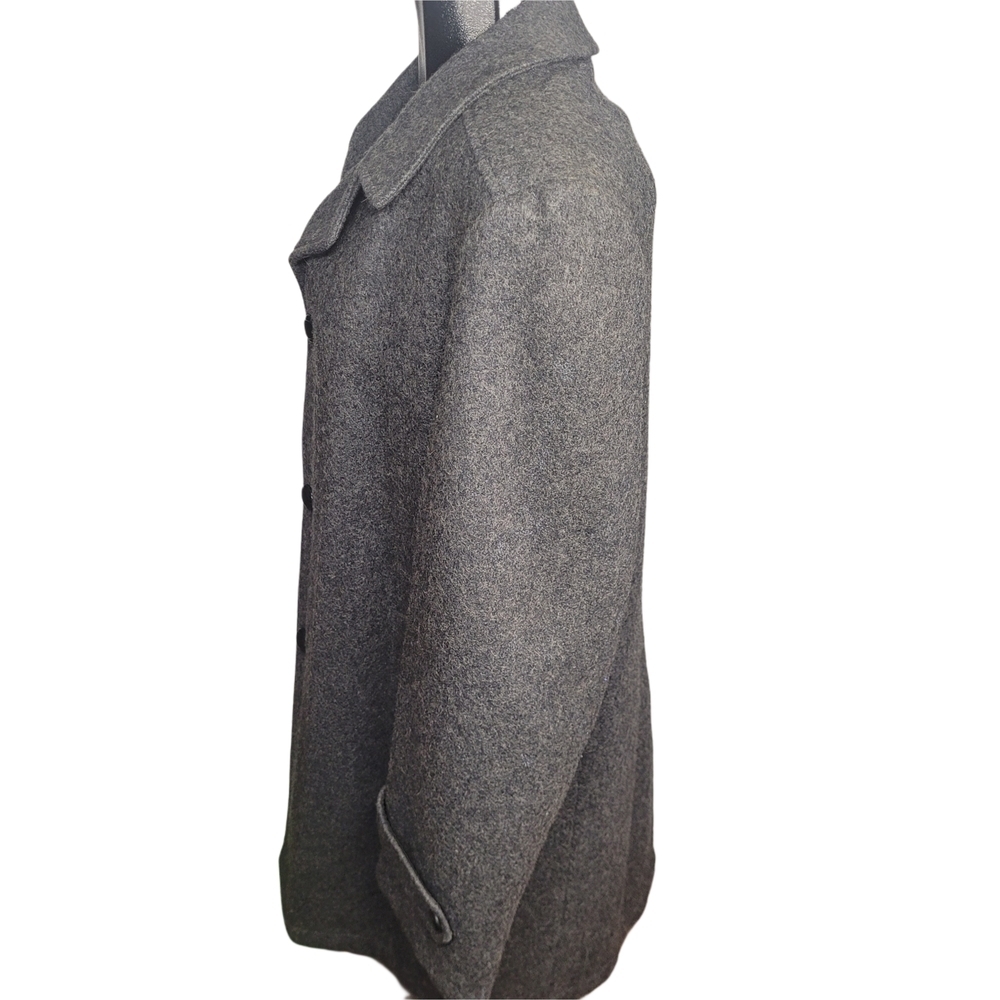 Croydon Men's Vintage Dark Grey Wool Blend Mid-length Overcoat 42R - Picture 7 of 11